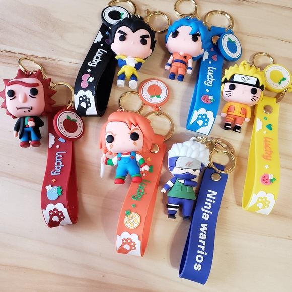 Anime Characters Big Fashion 3D Cartoon Keychains 6 Styles To Choose From - Picture 2 of 7
